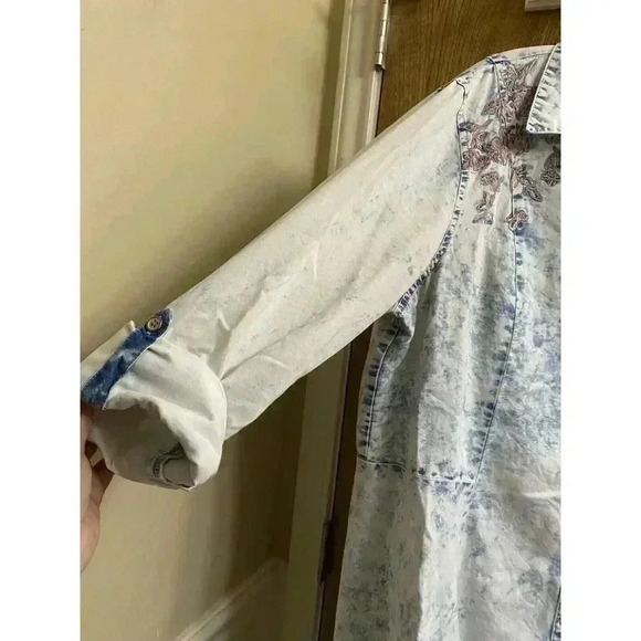 VINTAGE AMERICA BLUES Western Scarlett Embroidered Button Down Shirt Size XL - Picture 5 of 12